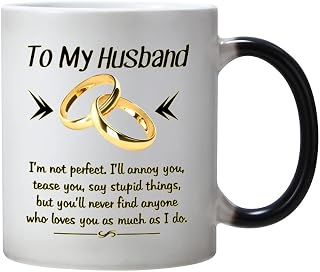 Gift for Husband from Wife,Funny Color Changing Mug 11-OZ Ceramic Cup-Christmas Valentines Day Gifts for Husband - Birthday Gifts for Husband & Romantic Gifts for Him for Anniversary