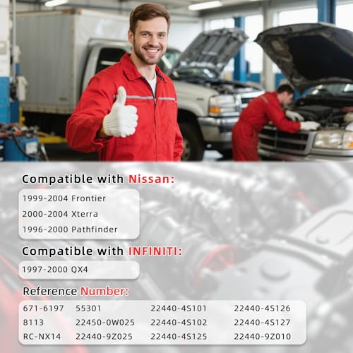 Set of 6 PCS Ignition Spark Plug Wires 671-6197 8113 RC-NX14 & 6 Iridium Spark Plugs Set Compatible with Nissan Frontier Xterra Pathfinder INFINITI QX4 - Image 3