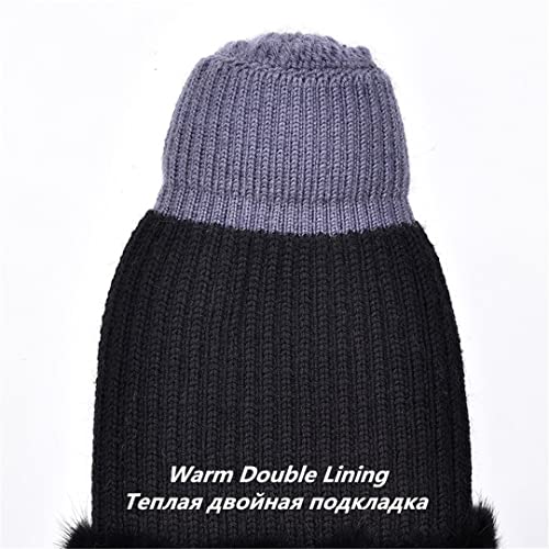 Damskie zimowe czapki futrzane Ciepłe puszyste futrzane czapki damskie Ręcznie szyte wiatroodporne czapki narc