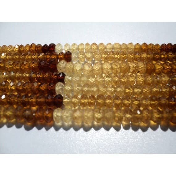 Hessonite Garnet Faceted Rondelles sans défaut pour vos bijoux