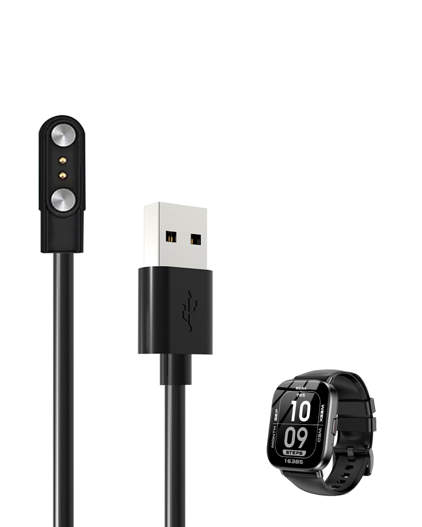 BOVUGAC 1 Pack for ganopterygon G128 Smart Watch Charger Magnetic Replacement USB Charging Cable Compatible with STECEi G128