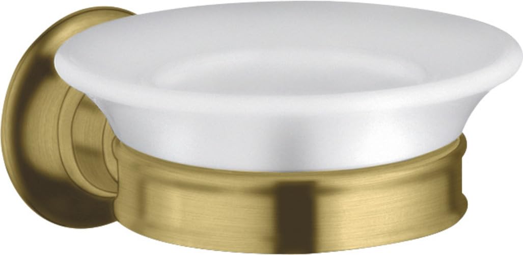 Hansgrohe AXOR Montreux soap dish; color: Brushed Brass