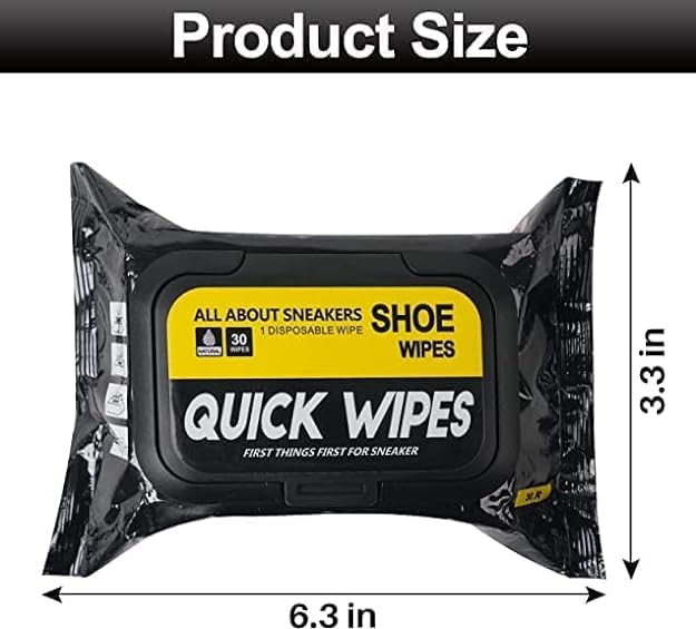 Image of Natural Sneaker & Shoe Cleaner Wipes - Pack of 80 | Portable Disposable Shoe Cleaning Wipes | Instantly Remove Dirt & Stains | Safe for Most Footwear & Sneakers