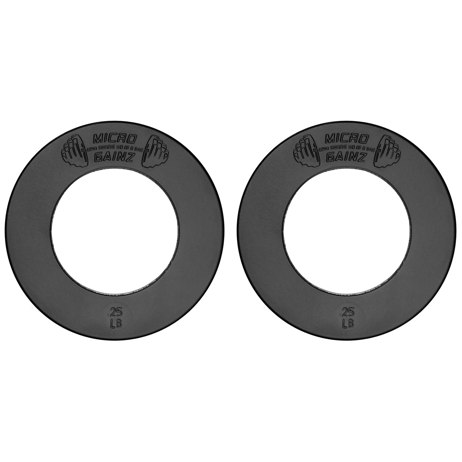 Micro Gainz Calibrated Fractional Weight Plate Set of 2 Plates, Choose Set (.25LB-1.25LB), Designed for Olympic Barbells for Strength Training & Micro
