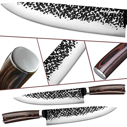 Sandewily Professional Chef Knife Ultra Sharp Kitchen Knife Set 3 Pcs,Premium German Stainless Steel Knives Set For Kitchen, Full Tang Ergonomic Handle Japanese Knife With Sheath And Gift Box… #TOP4