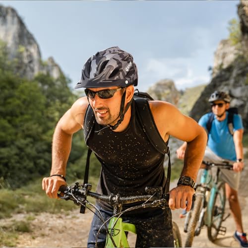 Mountain Bike Helmet,Adult Cycling Helmet with Camera Mount