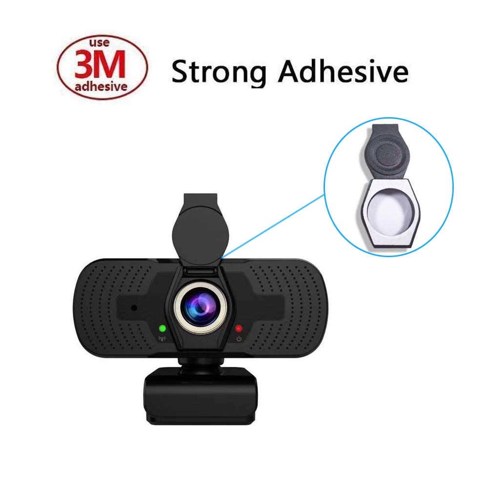 EasyULT 5 Pezzi Copertura per Webcam, Copri Webcam con Adesivo Forte, Webcam Cover Protegge la Privacy e la Sicurezza per Webcam HD per Macbook, PC Portatile (Nero)