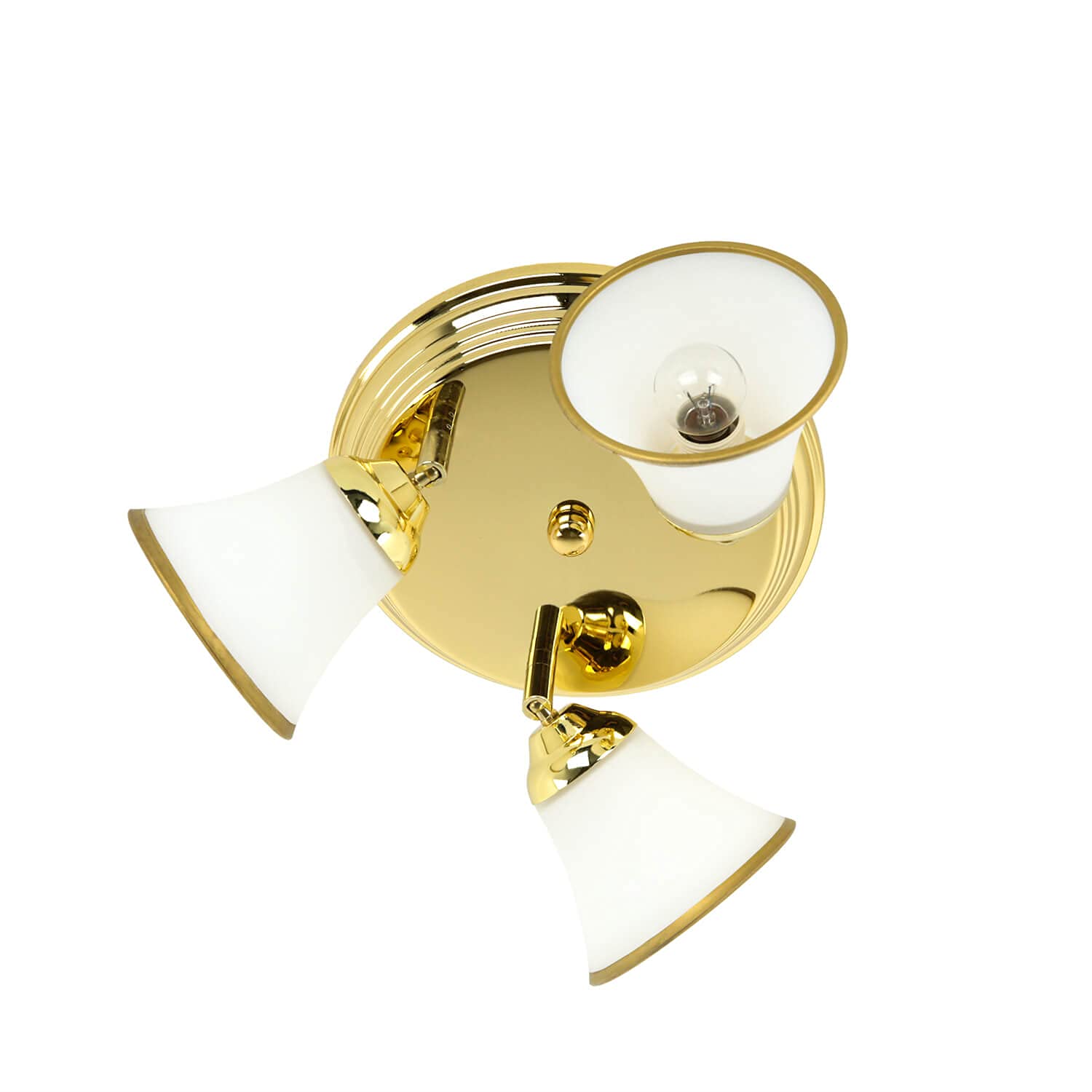Licht-Erlebnisse Deckenleuchte Jugendstil Rund – Vintage Lampe Mit Messing-Optik, 43 Cm