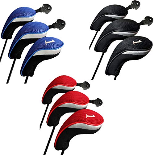 FINGER TEN Golf Club Head Covers for Woods Long Cover Driver Hybrid Fairway, Headcovers with Interchangeable No. Tag Novelty Durable Fit Woods Clubs - Image 6