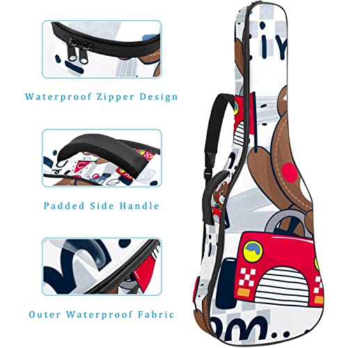 Housse en tissu Oxford imperméable pour guitare avec bandoulière réglable - Les Beatles, Paul McCartney, John Lennon, RIngo Starr, George Harrison Housse en tissu Oxford imperméable pour guitare avec bandoulière réglable – Image 5