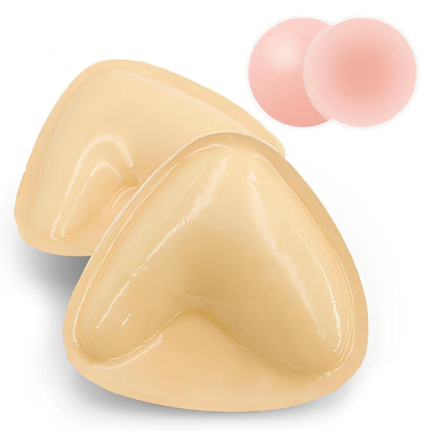 Double Sided Sticky Bra Inserts with Free Nipple Cover,Push Up Bra Pads Inserts Reusable Breast Pads Instant Lift for Bathing Suit Sports Bra.