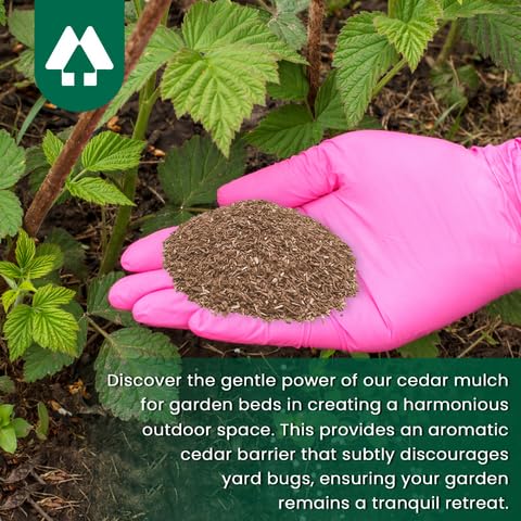 Miniatura 3 de Double Tree Forest Products Gránulos de cedro de defensa de insectos  Evita pulgas, mosquitos, hormigas, ácaros  Protege tu césped y plantas con una