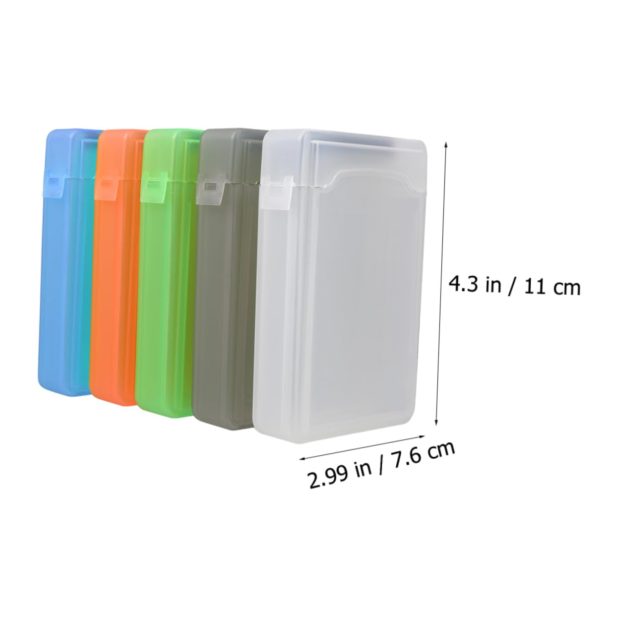 NUOBESTY 5Pcs Hard Drive Protection Case Durable Plastic Storage Boxes for External Hard Disks Shockproof and Lightweight Design for Use