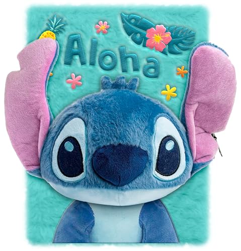 Kids Licensing - Stitch A5 Plush Notebook for Girls