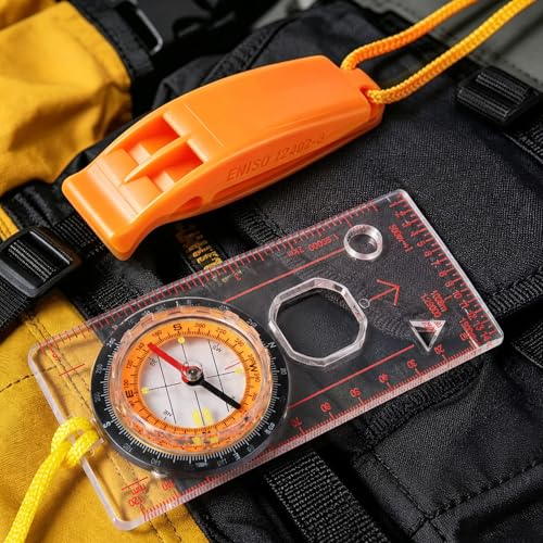 Kit de Brújula y Silbato para Navegación - Equipo Esencial para Orientación, Camping, Entrenamiento, Exploración y Educación al Aire Libre Juvenil miniatura 4
