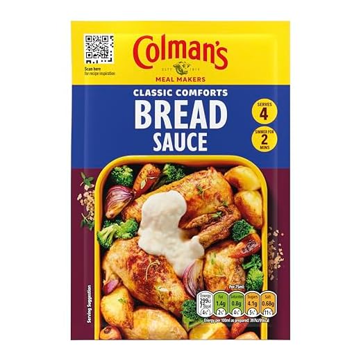 Colman's Classic Comforts Bread Sauce Meal Maker perfect with roast turkey or chicken quick to prepare sauce mix 40 g