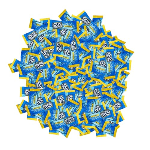 Joly Ranchr Stix Hard Candy Pack - Blue Raspberry Fruity Flavor - Individually Wrapped Mini Candy Sticks for Easter, Valentines Day, Birthday, Pinata, Gender Reveal & Pantry (1 lbs)