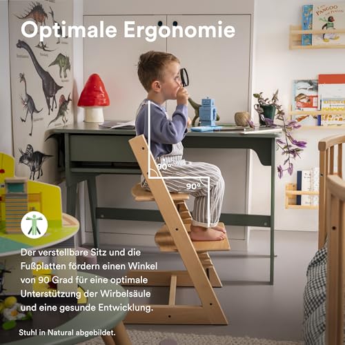 Tripp Trapp Stuhl von Stokke, Soft Mint – Verstellbarer, anpassbarer Stuhl für Kleinkinder, Kinder & Erwachsene – Praktisch, bequem & ergonomisch – Klassisches Design