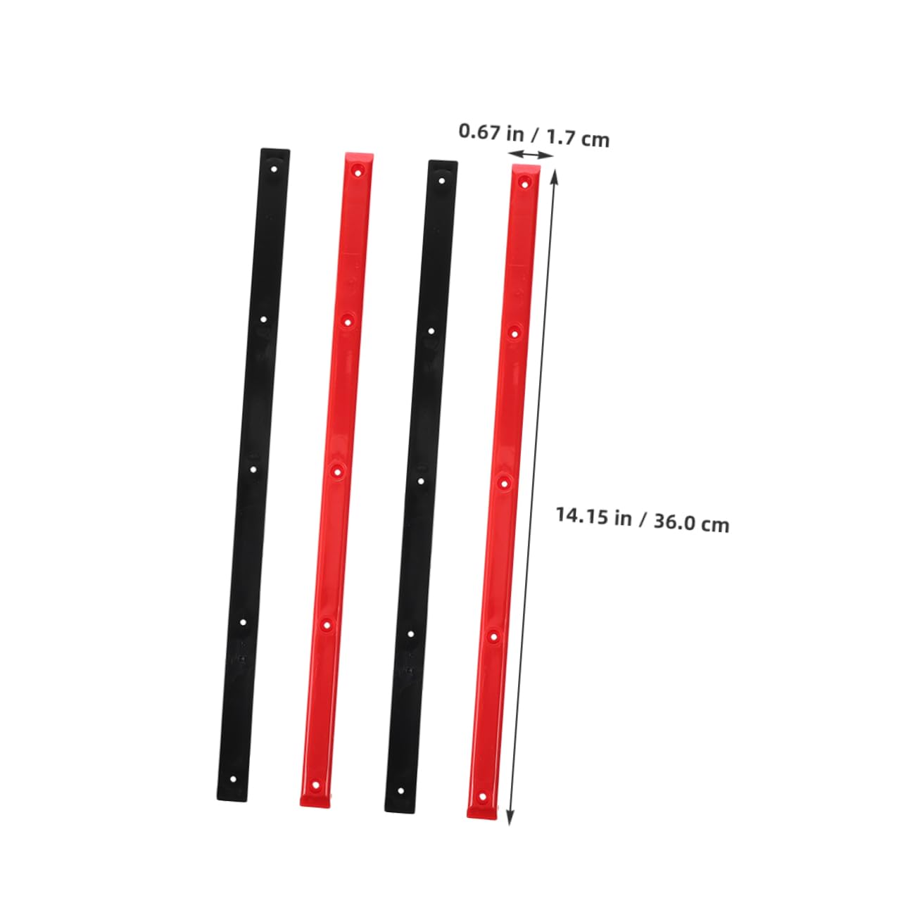 Totority Rollerbones Skateboard Accessory 4pcs Plastic Anti-Collision Sturdy Skateboard Replacement