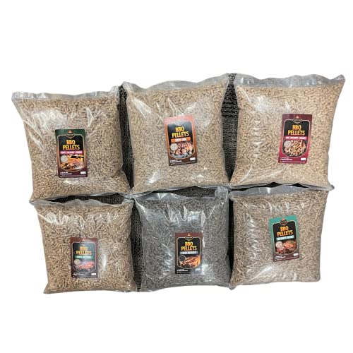 Lumber Jack BBQ 6 x 7 Pound Bag Variety BBQ Pellet Pack 100 Percent
