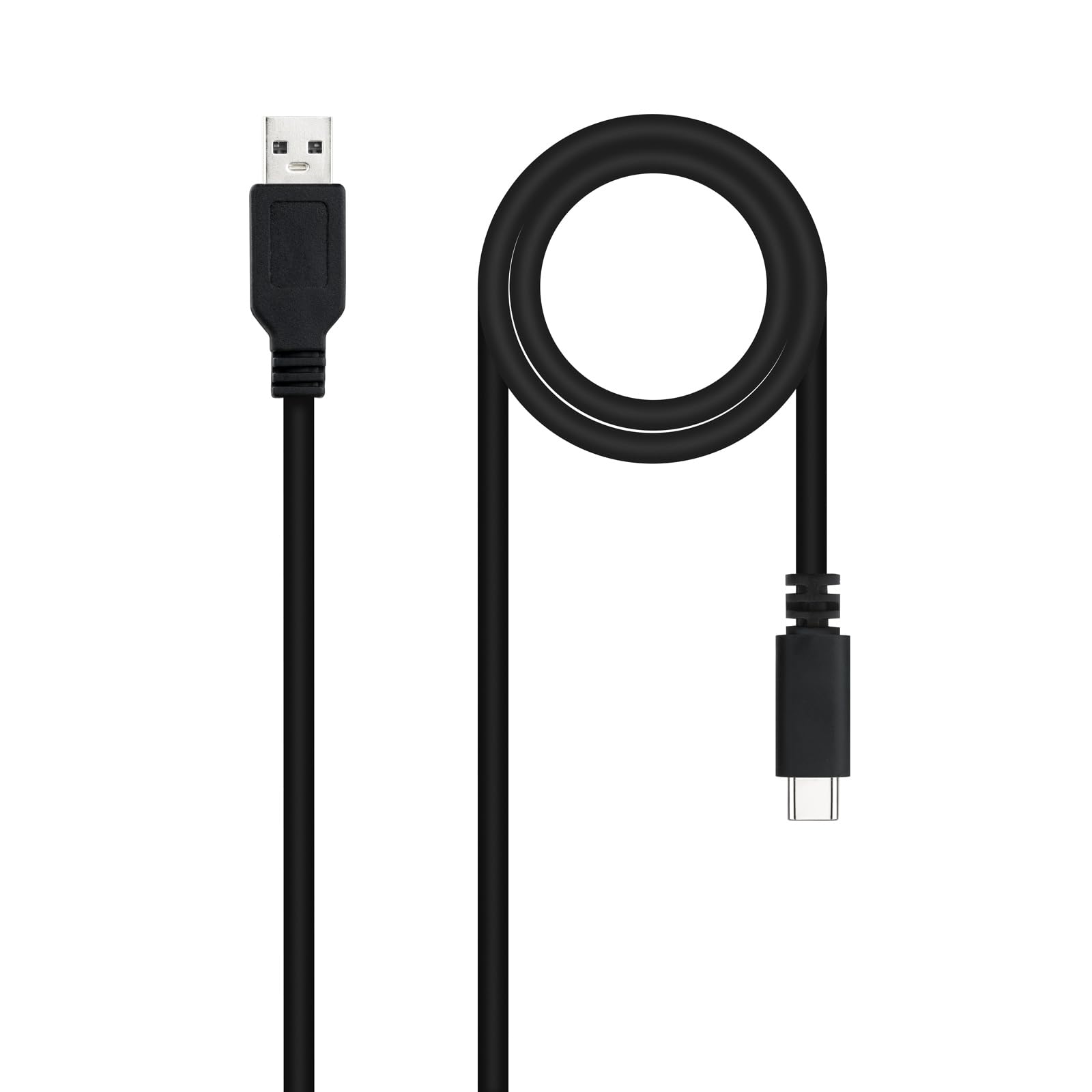 Cable USB 2.0 Nanocable 10.01.2102/ USB Tipo-C Macho - USB Macho/ 480Mbps/ 2m/ Negro