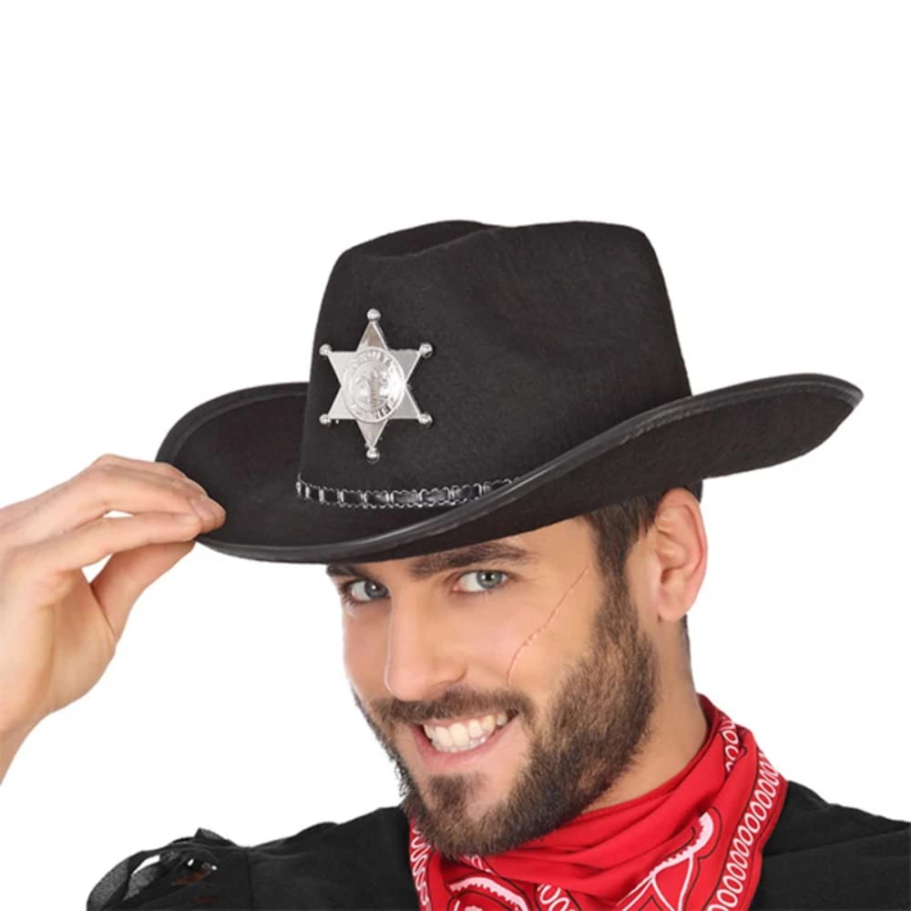 ATOSA sombrero oeste negro sheriff