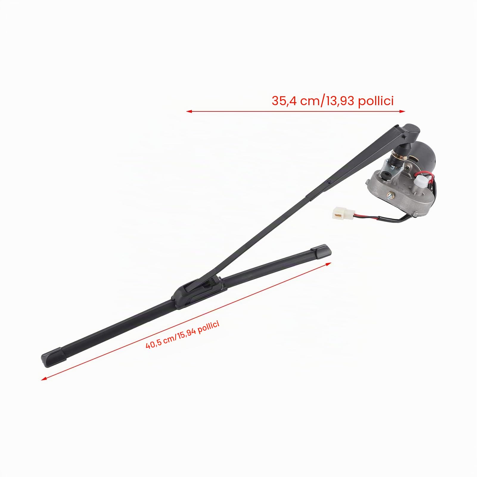 Yctze Kit Tergicristallo Elettrico Universale, Kit Assemblaggio Tergicristallo Elettrico 12V 30W Braccio Lama Motore Beccuccio Acqua Tubo Tubo per ATV UTV//utv wiper motor kit 12v