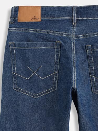 Image of WROGN Men's Cotton Stretch Jeans | Mid Rise | Slim Fit