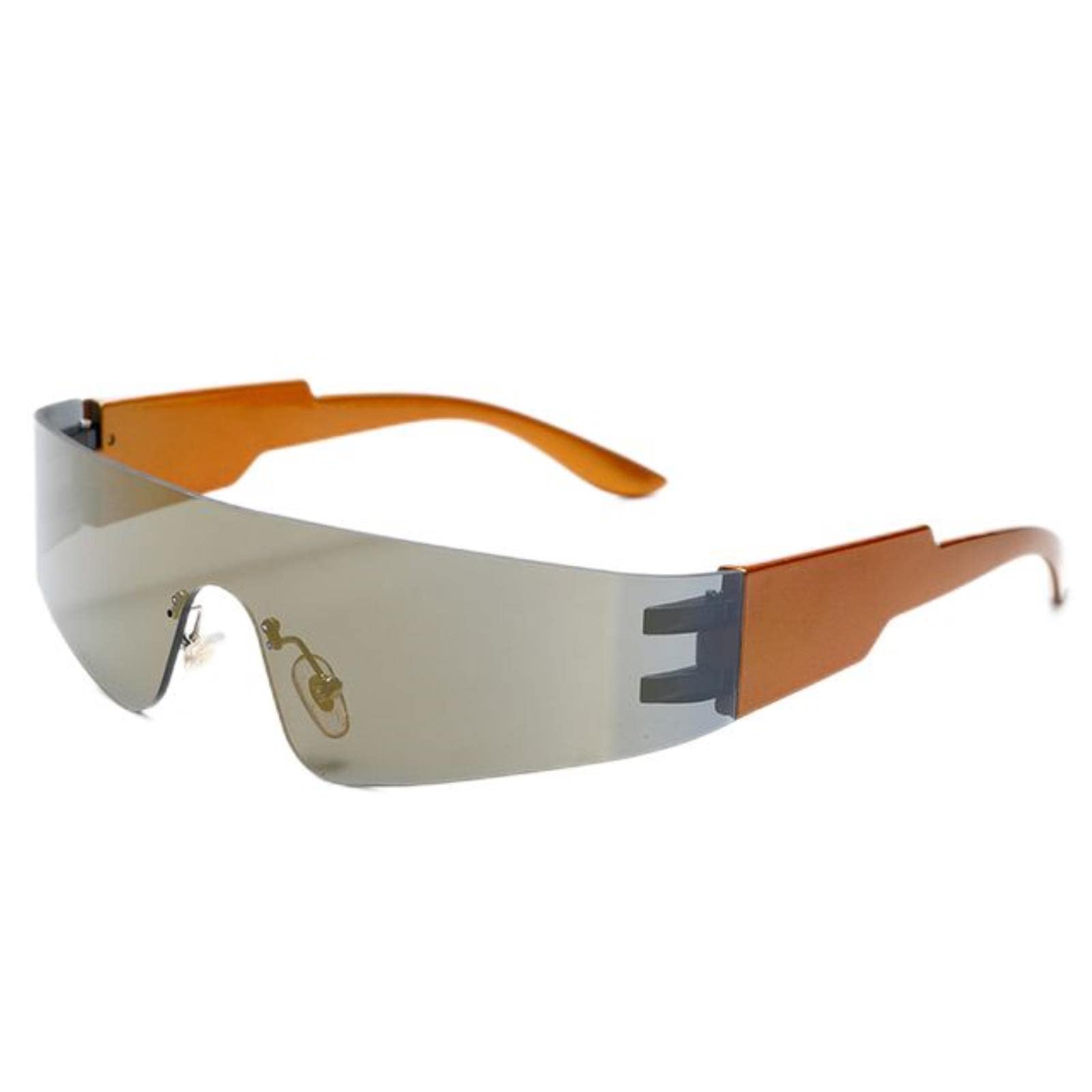vfdaSWQQ Cycling Goggles, Sunglasses Women Men Fashion Punk Glasses Y2k Eyeglasses Designer Mirror Sport Eyewear Goggle-2