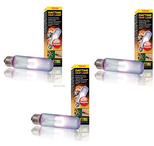 (3 Pack) Exo Terra Daytime Heat Lamp, 15 Watt