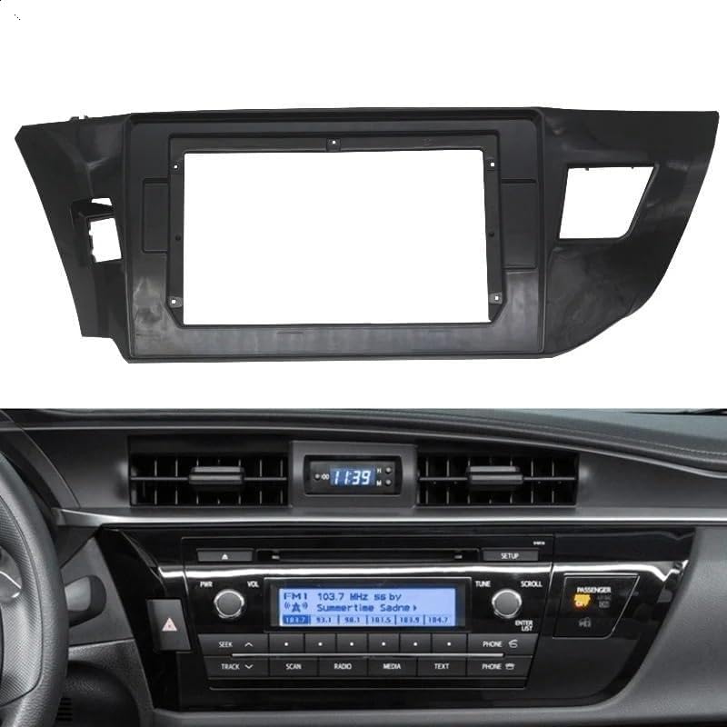 9/10.1 Inch 2 Din Android Head Unit Frame Kit Car Radio Fascia Compatible with Corolla 2013-2016 Stereo Dash Plastic Panel Hold Cover(10.1 inch)