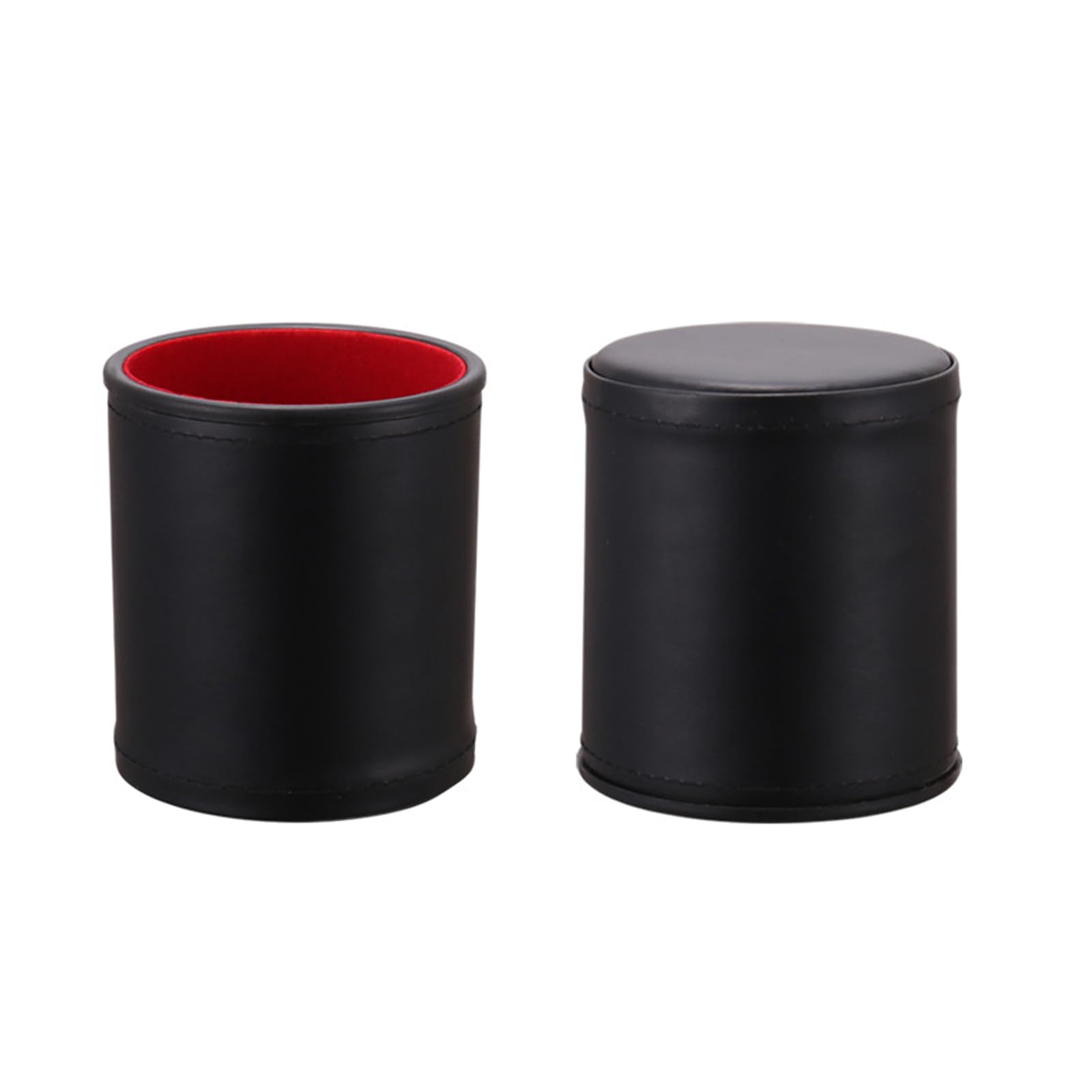 Leatherette Dice Cup with Velvet Interior, Quiet Shaking for Liars Dice Farkle Yahtzee Board Games, Ideal for Party & Game Night