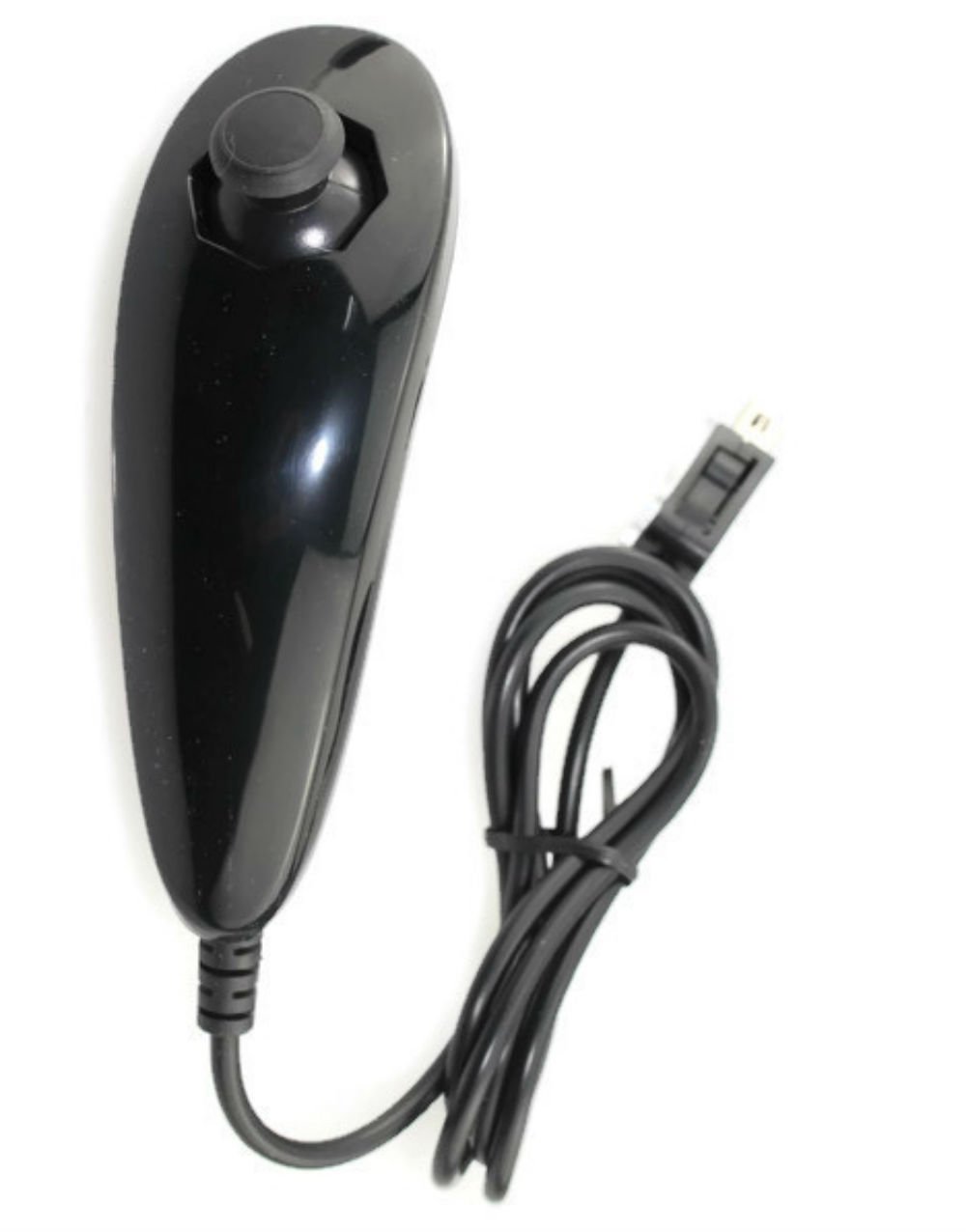 AMGGLOBAL® 2 x Nunchuck 2 x pilot zdalnego sterowania Nunchuk do pilota Nintendo Wii WII + darmowa silikonowa osłona różowa czarna niebieska czerwona wiązka (czarna)