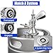A System Keg Coupler 304 Stainless Steel Probe Body, European Sankey Keg Coupler A Type Beer Coupler with a Pressure Relief Valve for Home Brewing Draft Beer Tap Dispenser Fit 5/16 Beer Line Gas Line