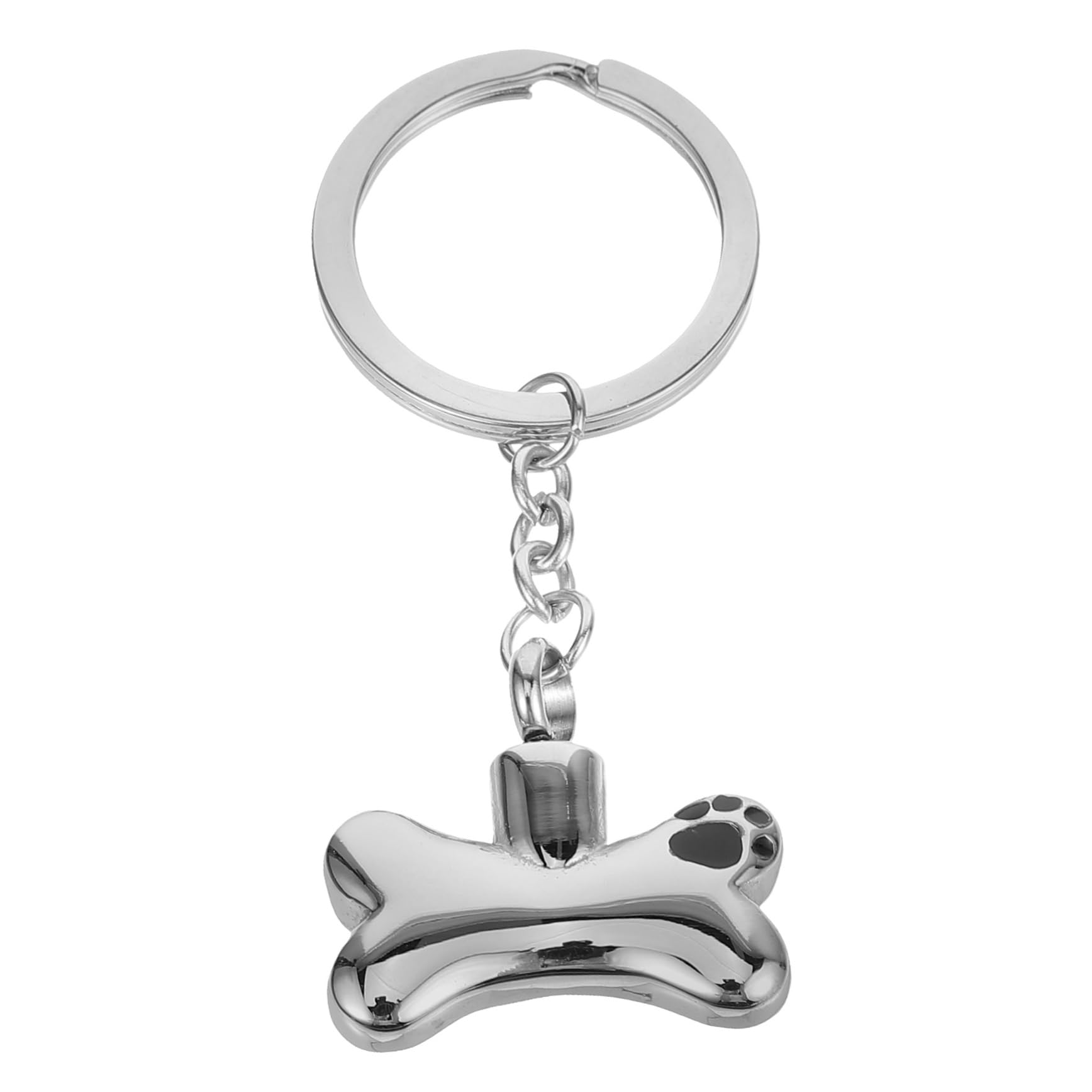 INOOMP 5 Pz Portachiavi con Osso di Cane Portachiavi con Collana a urna Portachiavi di simpatia Ciondolo Urna Memoriale Portachiavi con urna Portachiavi urna di Cenere