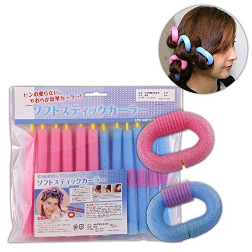 Healthcom 24 Pack Hair Styling Twist-flex Rods Flexible Curling Rods Hair Rollers for Girls and Women