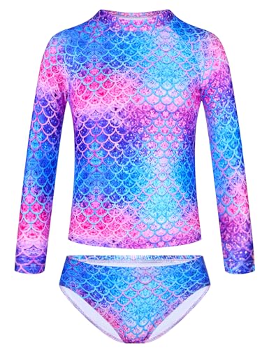 Image of TENVDA Girl's One Piece Swimsuit Sparkle Sleeveless One-Piece Bathing Suits Swimwear for Kids 2-12 Years Old