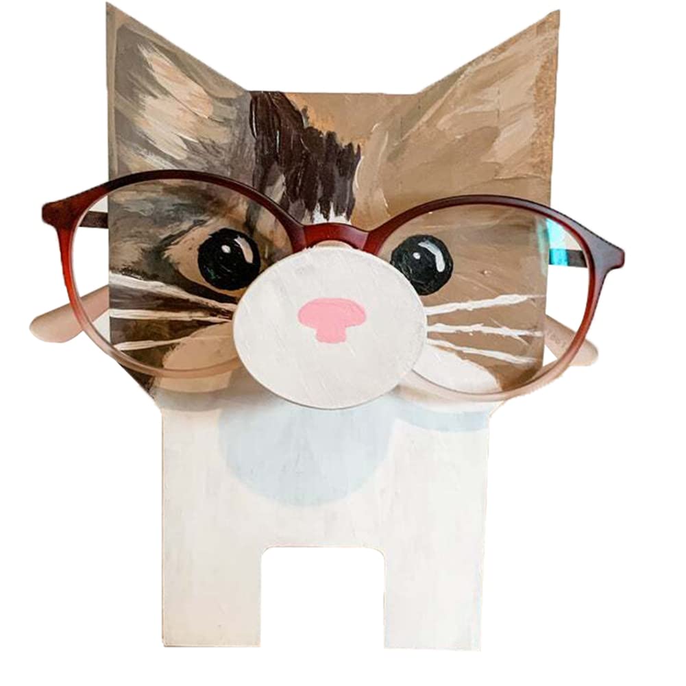 LNJ Supporto Per Occhiali A Forma Di Animale, In Legno, Divertente