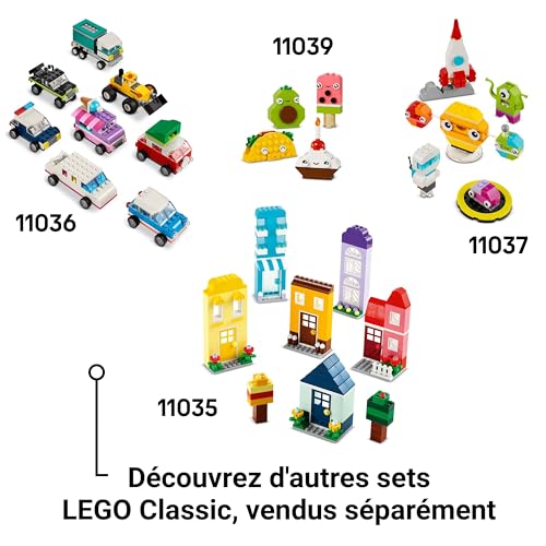 LEGO Classic La boîte créative du Bonheur - Assortiment de Briques colorées parfaites pour Le Jeu de rôle - Set de Construction pour Filles et garçons dès 5 Ans 11042