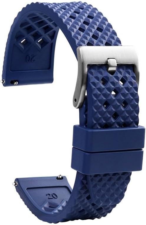 Waterproof Rubber Watchband Fit for Rolex Fit for Seiko No. 5 Fit for Citizen Diver Silicone Sports Watch Accessories 20mm 22mm(Blue sk,20mm)