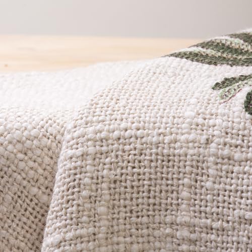 Image of Soft Cotton Palm Tree Sofa Throw Blanket 50x70 Inch or 127cm x 178cm Cozy and Lightweight, Perfect for Sofa, Bed, and Travel - Ideal for All Seasons (Pack of 1)