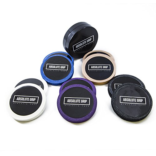 Absolute Grip Athletic Tape Black (6 Roll) for BJJ, Judo, Climbing, Crossfit.
