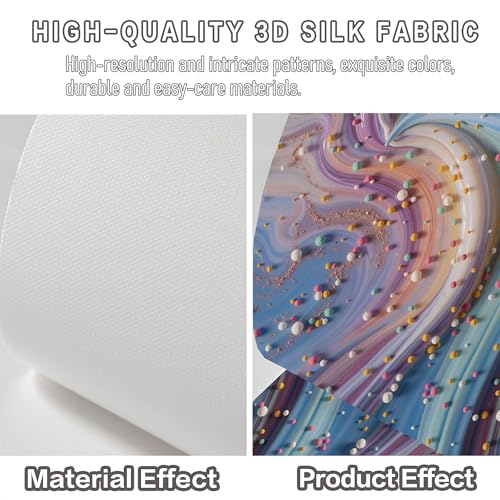 Papier peint vagues rose et bleu pour masquer un grand mur blanc - 6
