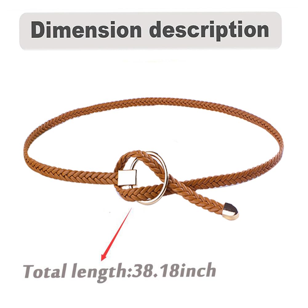 4 pcs Curtain Rope Tiebacks,Woven Curtain Holdback Drapery Tie-Back,Hand Braided Curtain Tie Back,for Housewarming Gift Office Room Decor Accessories (Brown)