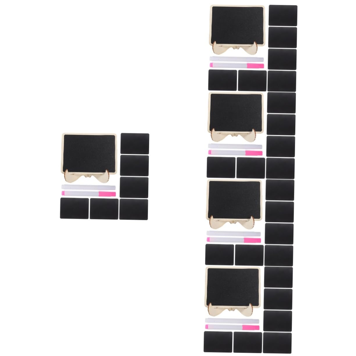 EXCEART 5 Sets Rechteckige Tafel Zeichen Mini Tafel Set Für Home Decor Holz Tafel Löschbaren Kreide