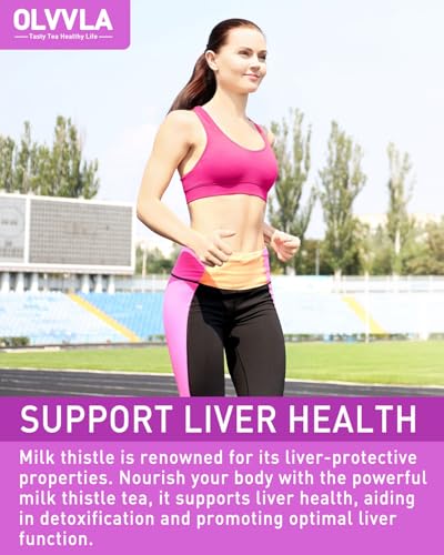 Image of Olvvla - Premium Milk Thistle Tea Bags - 3g X 70 Count - 100% Pure Natural Milk Thistle Seed Herbal Tea - Caffeine-free - Non-GMO