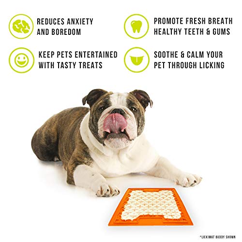 Hyper Pet Boredom Buster Slow Feeder Dog Mat & LickiMat (Perfect For Dog Food, Dog Treats, Yogurt, or Peanut Butter) [Fun Alternative to a Slow Feed Dog Bowl] Available in a Variety of Colors & Sizes - Thumbnail 5