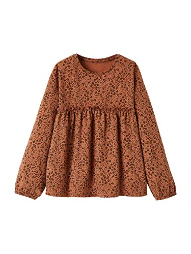 Vertbaudet T-Shirt Blouse imprimé Fille Marron foncé 14A