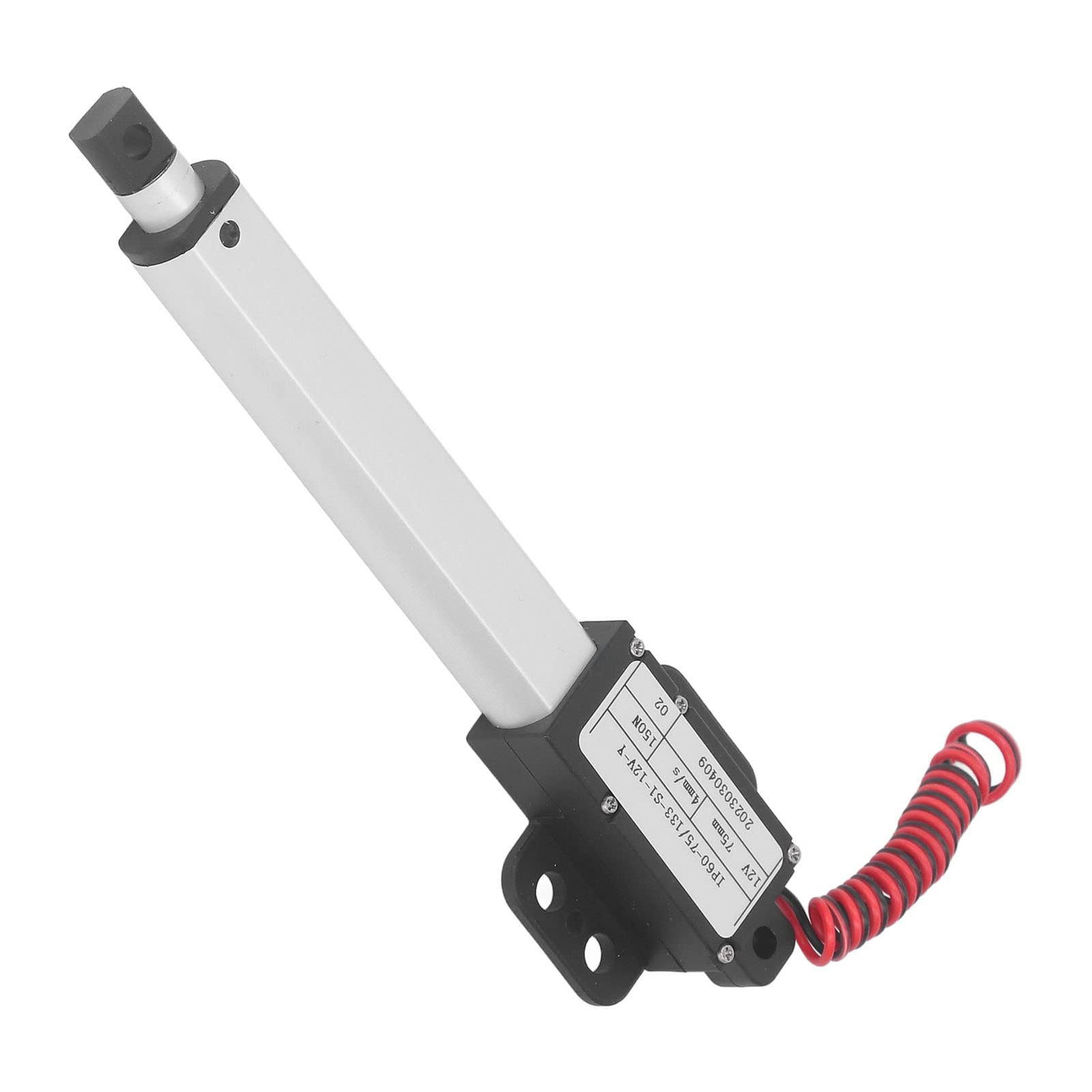 150N 12V Mikroelektrischer Linearantrieb 75mm / 3in Hub Elektrische Linearmotor, Bewegungsantriebe Linearaktuator für Heimautomation Robotik Industrie (Mit Halterung)