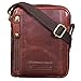 STILORD 'Brandon' Herrentasche Leder Braun Umhängetasche klein Schultertasche Männer 7 Zoll Tablet Herrenhandtasche Messenger Bag Echtes Leder, Farbe:Porto - Cognac